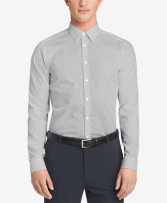 Men's Slim-Fit Non-Iron Herringbone Dress Shirt