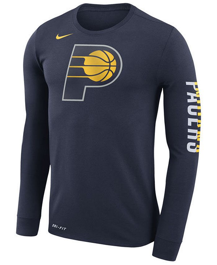 Nike Men's Indiana Pacers Dri-FIT Cotton Logo Long Sleeve T-Shirt - Macy's