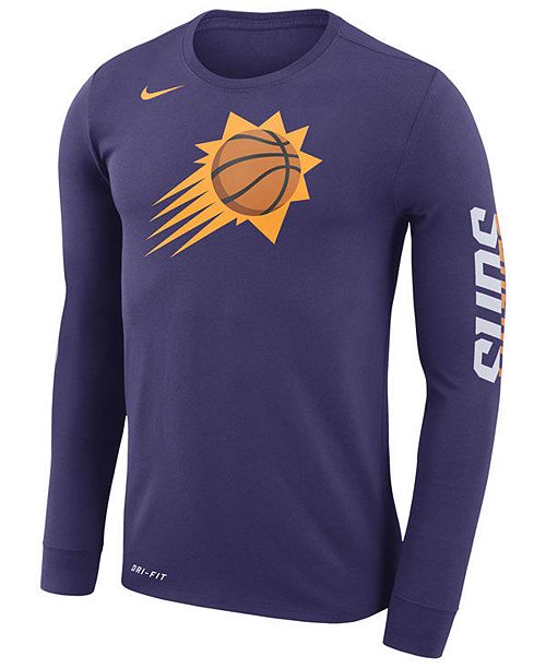 Nike Men's Phoenix Suns Dri-FIT Cotton Logo Long Sleeve T-Shirt ...