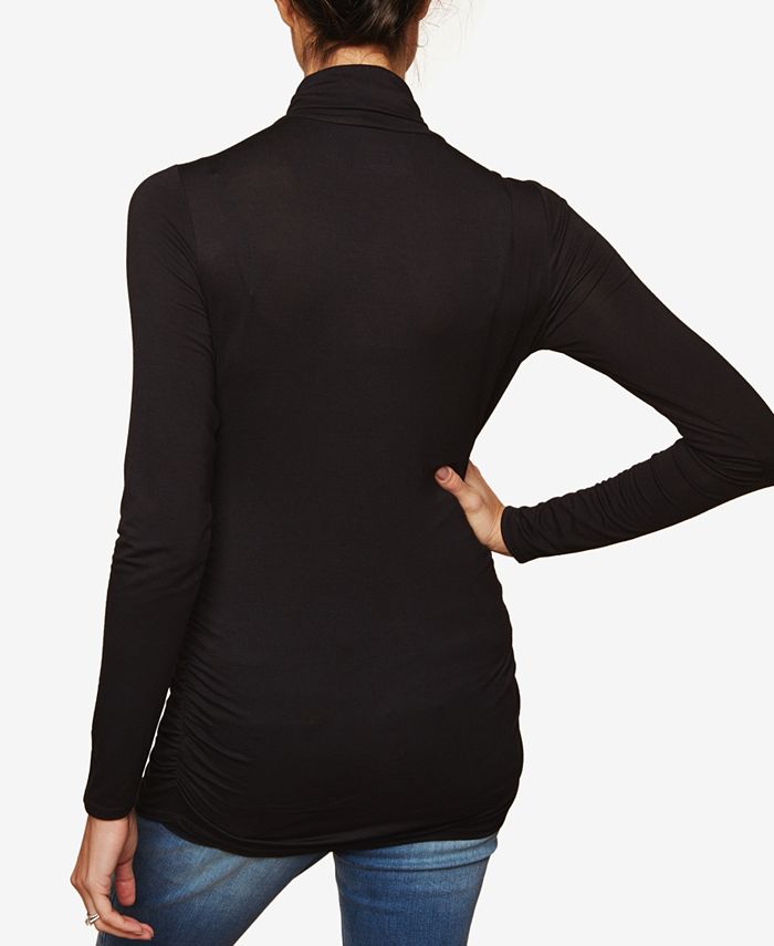 Motherhood Maternity Ruched Turtleneck Top & Reviews - Maternity ...