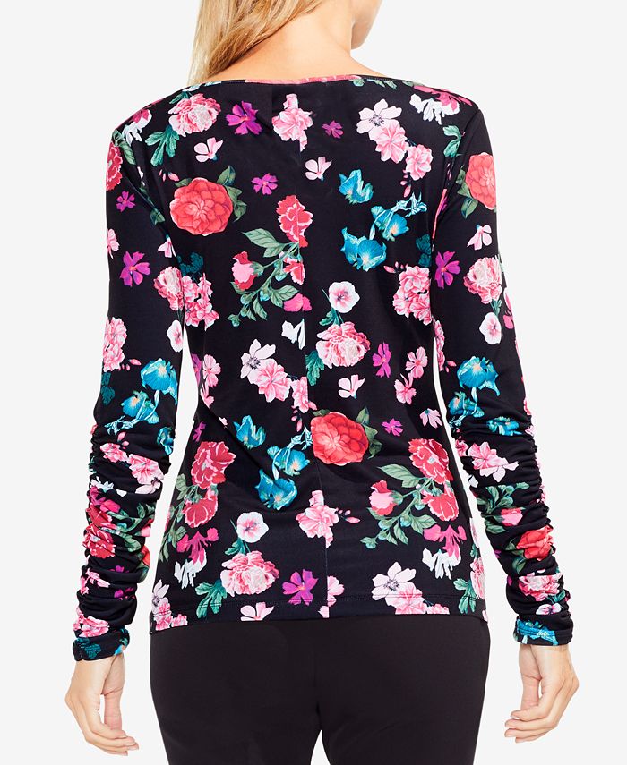 Vince Camuto Floral-Print Top & Reviews - Tops - Women - Macy's