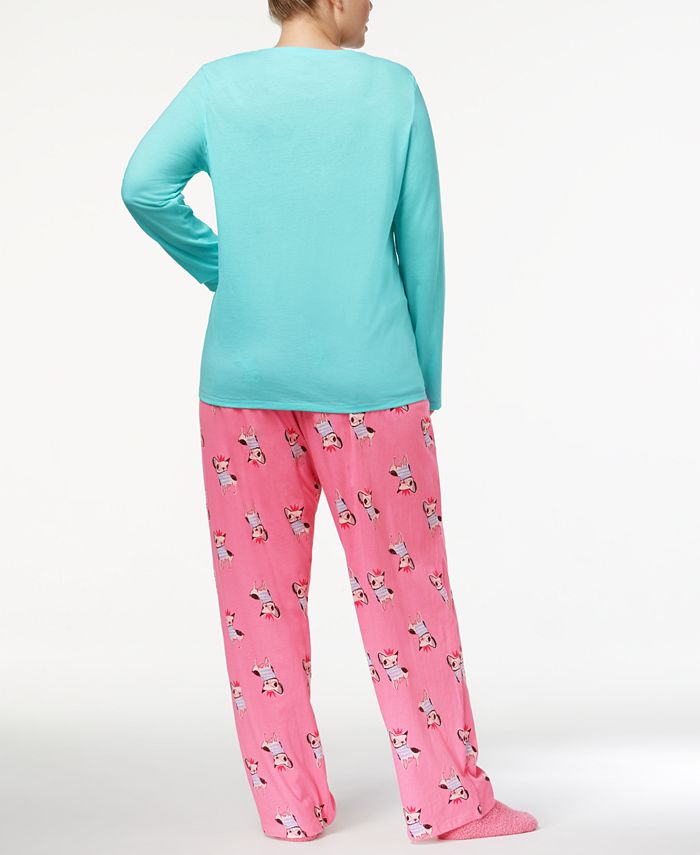 Hue Plus Size Sequins Pajama Set Macy's