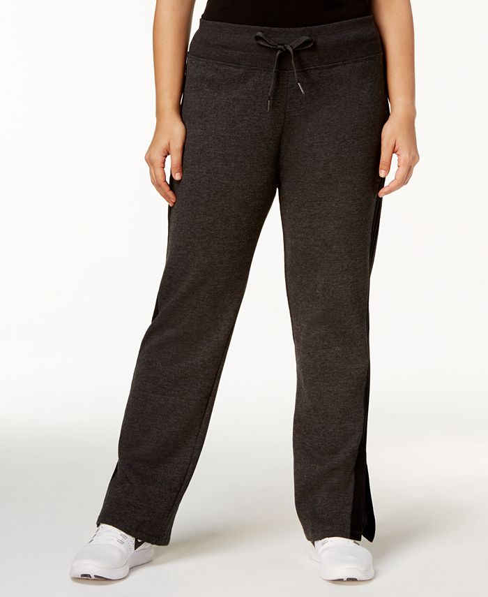 Calvin Klein Plus Size Split-Hem Sweatpants - Macy's