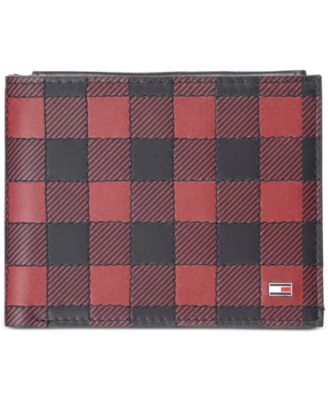 tommy hilfiger plaid wallet