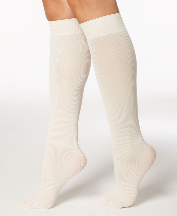 Hue Women's Modern Ribbed KneeHigh Socks Macy's