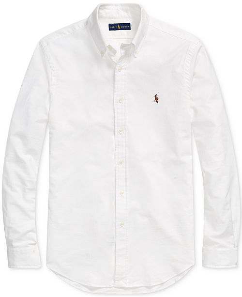 Polo Ralph Lauren Slim-Fit Stretch-Oxford Shirt & Reviews - Casual ...