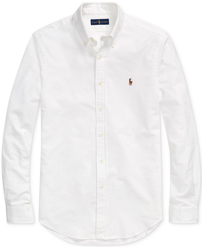 Polo Ralph Lauren Slim-Fit Stretch-Oxford Shirt - Macy's