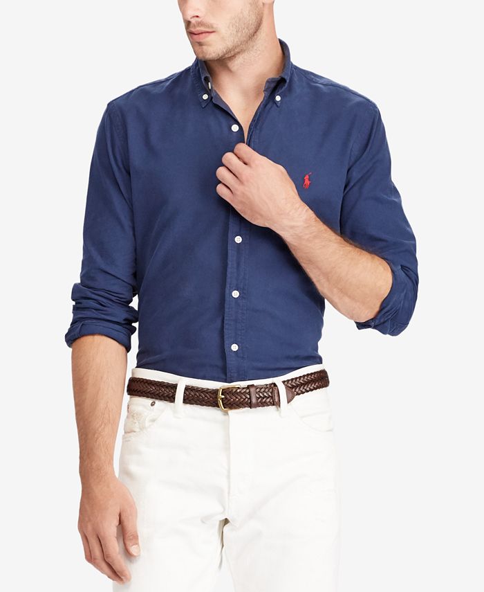Polo Ralph Lauren Men's Slim-Fit Oxford Shirt & Reviews - Casual  Button-Down Shirts - Men - Macy's