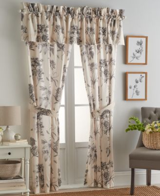 Sanderson - Etching & Roses Drapery Pair Window Panels