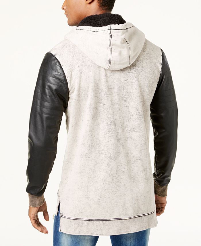 GUESS Men's MixedMedia Hoodie Macy's