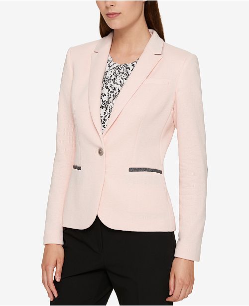 Tommy Hilfiger ElbowPatch Knit Blazer & Reviews Jackets & Blazers