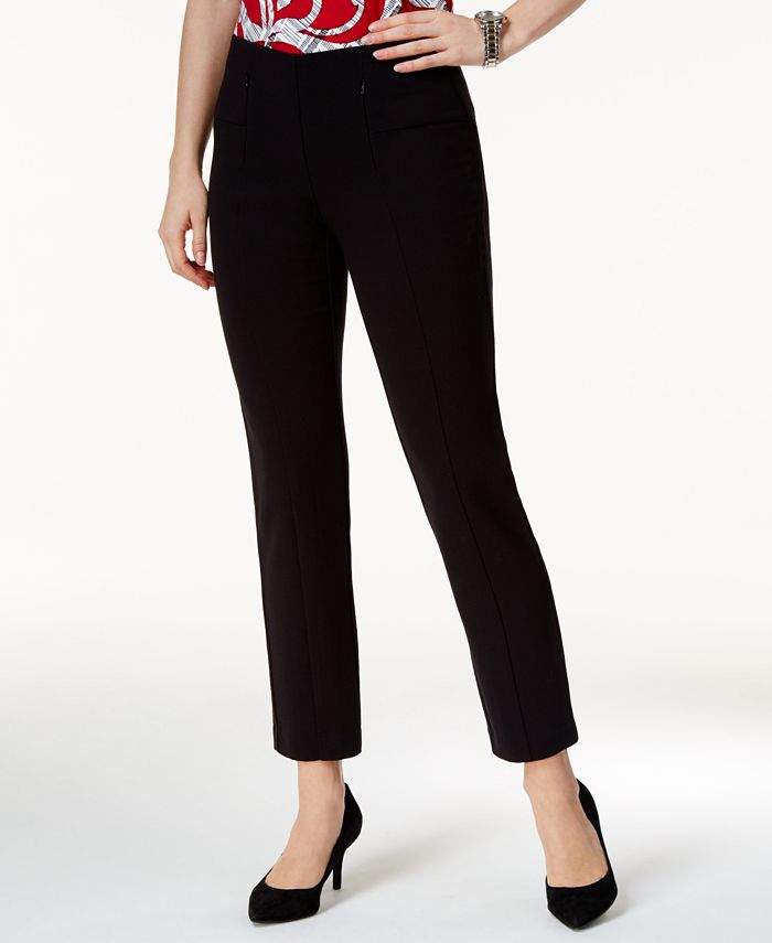 Alfani Petite Comfort-Waist Slim-Leg Pants, Created for Macy's - Macy's