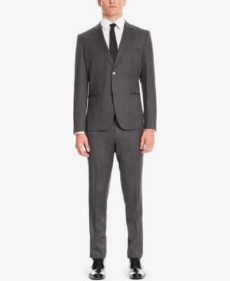 Hugo Boss - Men's Extra-Slim Fit Herringbone 3-Piece Suit