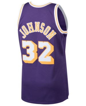 image of Mitchell & Ness Men-s Magic Johnson Los Angeles Lakers Hardwood Classic Swingman Jersey