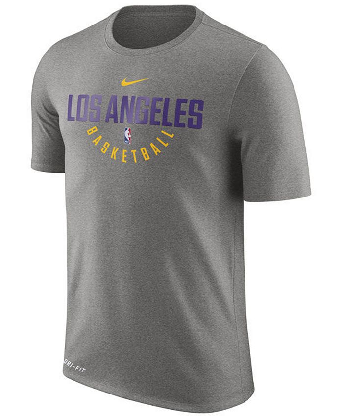 Nike Men's Los Angeles Lakers Dri-FIT Cotton Practice T-Shirt & Reviews ...