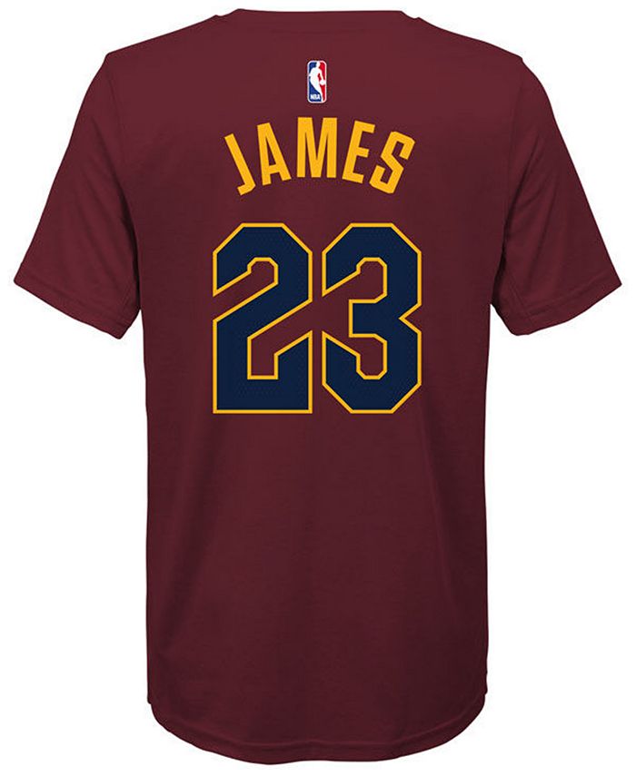Nike Lebron James Cleveland Cavaliers Icon Name & Number T-Shirt, Big ...