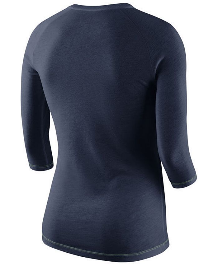 Nike Women's Seattle Seahawks Logo 3/4 Sleeve T-Shirt - Macy's