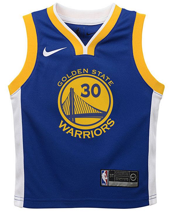 Nike Stephen Curry Golden State Warriors Icon Replica Jersey, Little ...