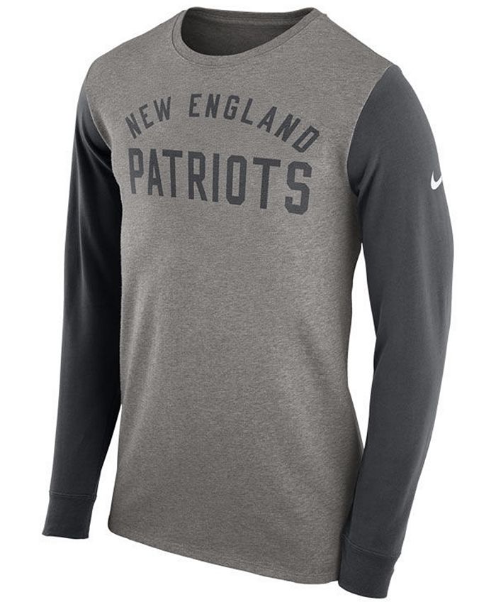Nike Men's New England Patriots Heavyweight Long Sleeve T-Shirt - Macy's