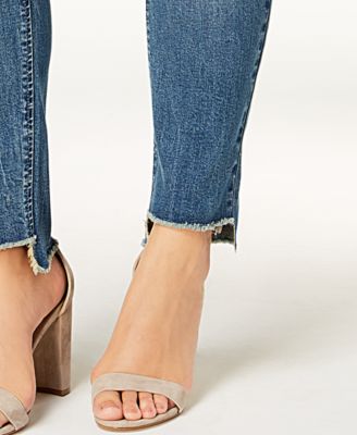 Seven7 Jeans Trendy Plus Size Step-Hem Distressed Skinny Jeans