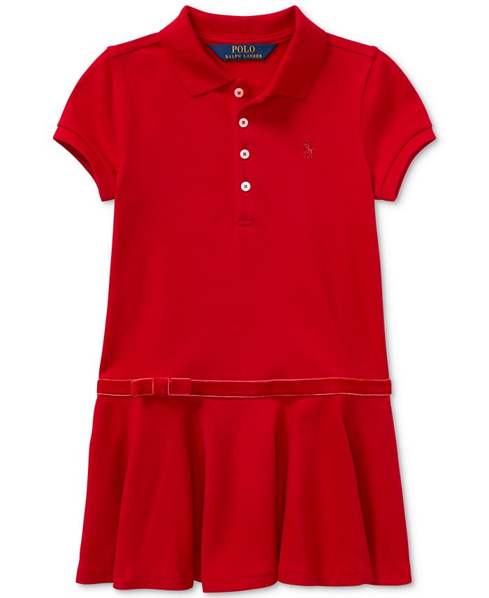 Polo Ralph Lauren Ralph Lauren Pleated Polo Dress, Toddler Girls - Macy's