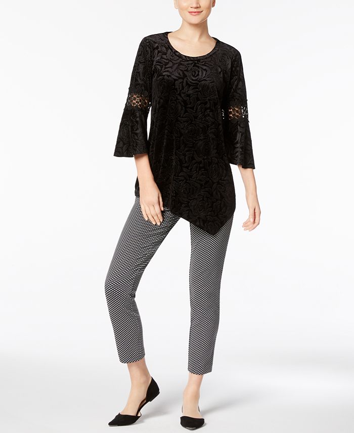 macys velvet tops