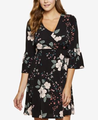 Jessica Simpson Maternity Printed A-Line Nursing Dress - Macy's