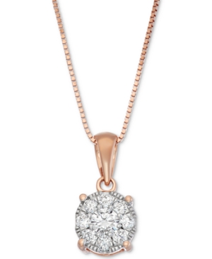 image of Diamond Pendant Necklace (1/3 ct. t.w.) in 14k Gold, White Gold or Rose Gold