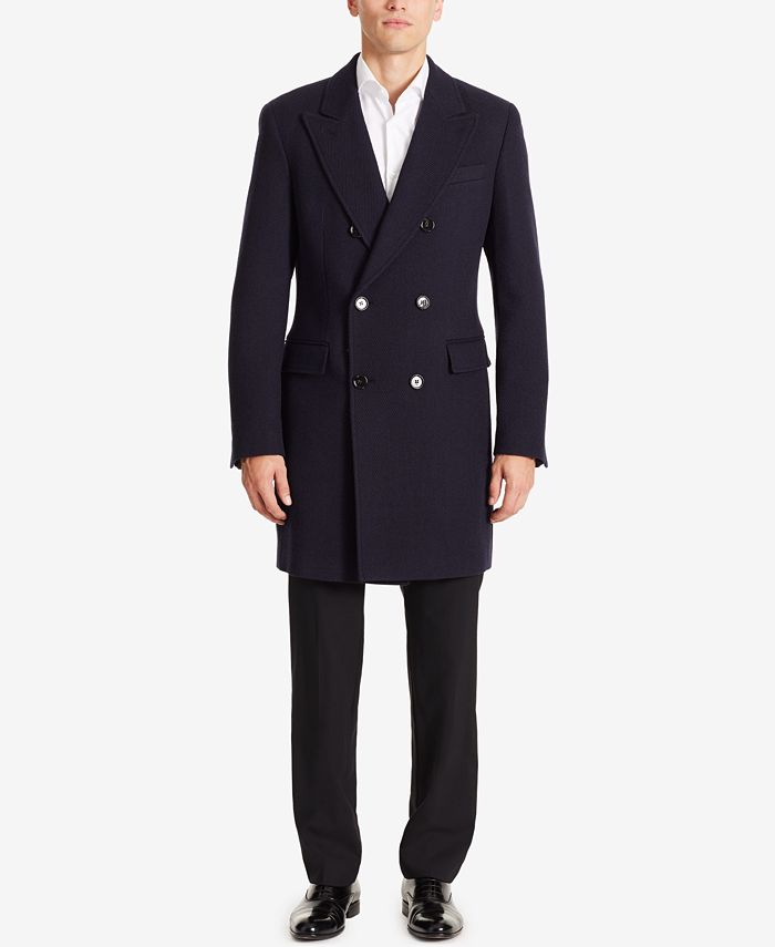 Hugo Boss BOSS Men's Twill Double-Breasted Overcoat & Reviews - Hugo ...