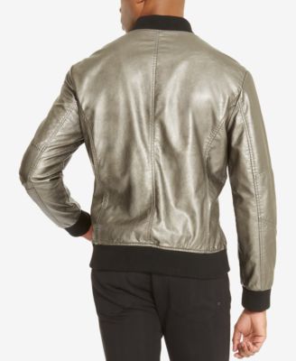 Kenneth Cole Reaction Men's Metallic Bomber Jacket