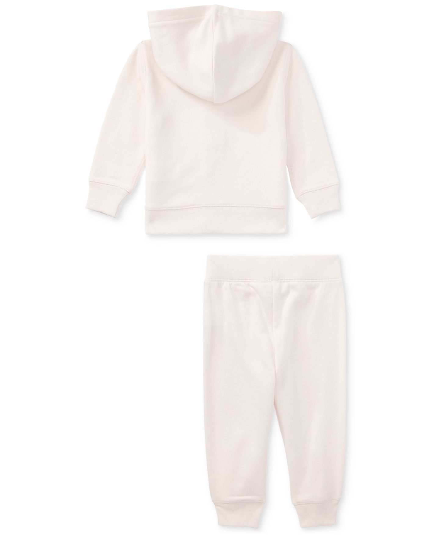 Детский комплект Polo Ralph Lauren для девочки: худи с медведем и брюки, цвет: Розовый — фото 2