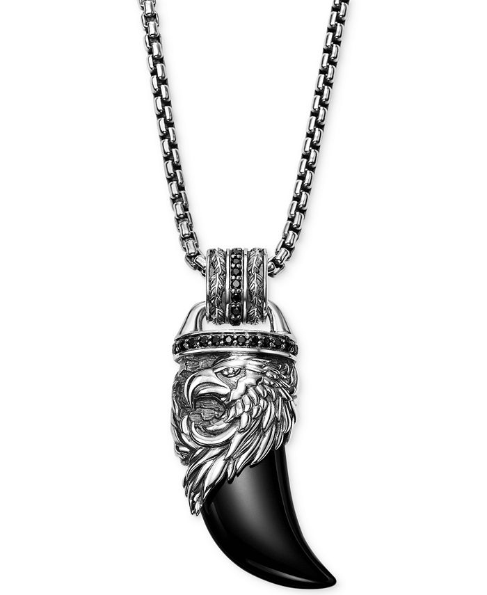 Scott Kay Men's Onyx & Black Sapphire (3/4 ct. t.w.) Pendant Necklace ...