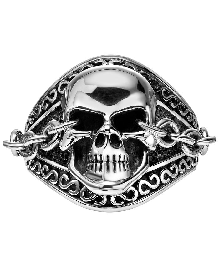 Scott Kay Men's Skull & Chain Ring in Sterling Silver Macy's