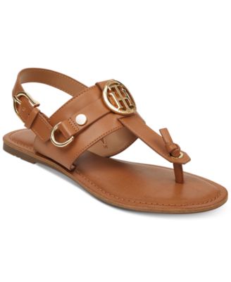 tommy hilfiger brown sandals