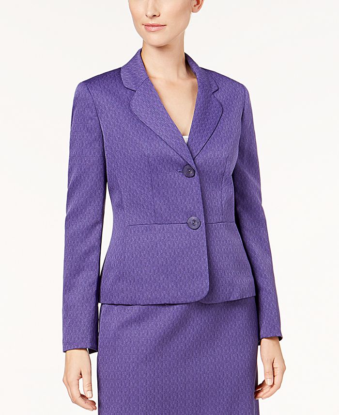 Le Suit Jacquard Skirt Suit - Macy's