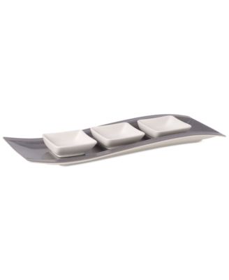 Villeroy & Boch - New Wave Stone Antipasti Plate With 3 Bowls