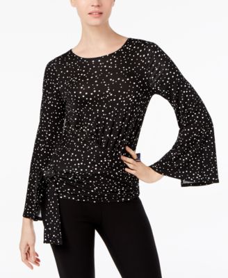 Cable \u0026 Gauge Printed Split-Bell-Sleeve 
