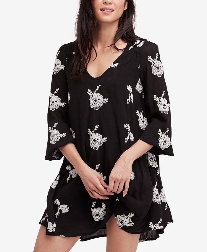 Free People PeasantSleeve Embroidered Shift Dress Macy's