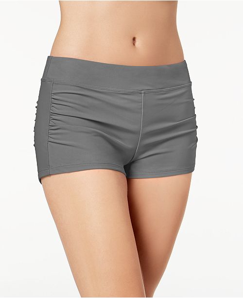 GO by Gossip Ruched Swim Boyshorts Swimwear Women Macy's
