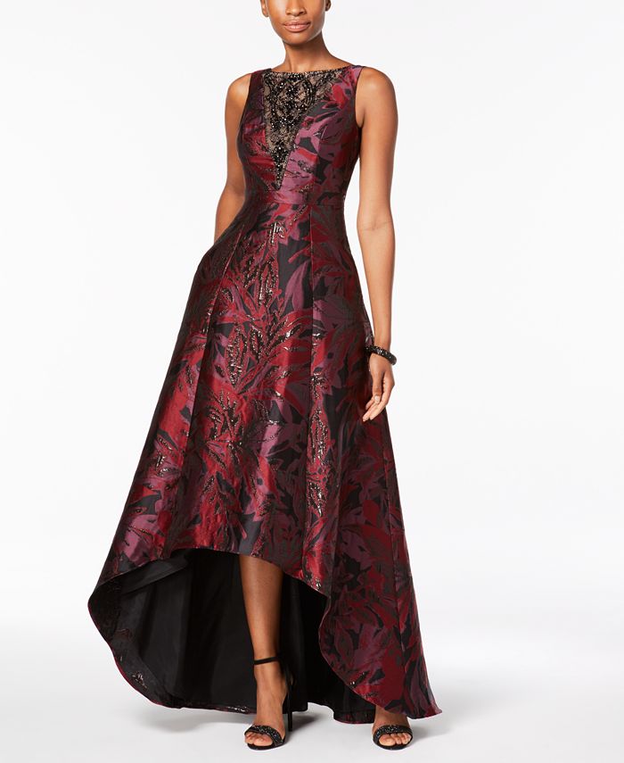 macys high low gown