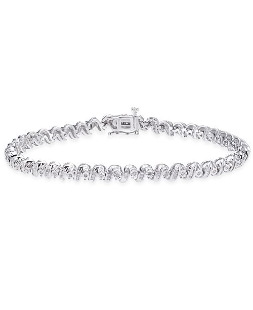 Macy's Diamond Tennis Bracelet (1 ct. t.w.) in Sterling Silver