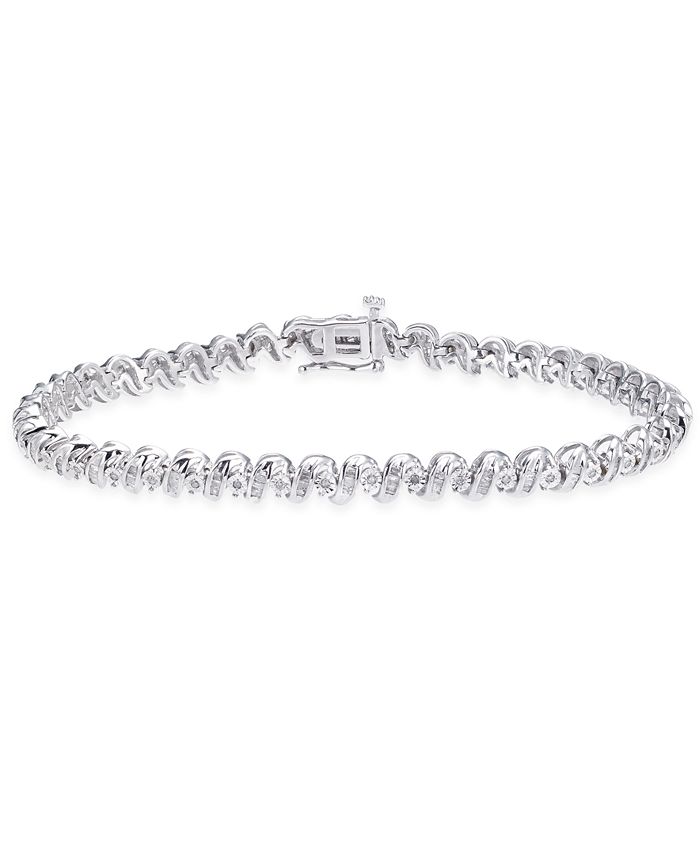 Macy's Diamond Tennis Bracelet (1 ct. t.w.) in Sterling Silver Macy's