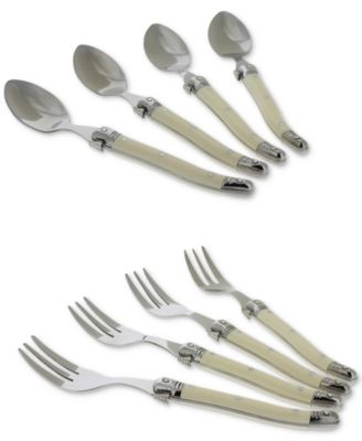 Laguiole Cocktail or Dessert Spoons and Forks, Set of 8