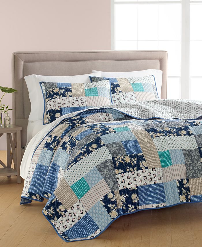 Martha Stewart Collection CLOSEOUT! Contrast Patchwork Cotton