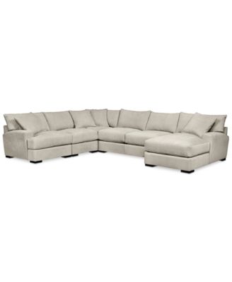 CLOSEOUT! Rhyder 5-Pc. Fabric Sectional Sofa with Chaise, Created for Macy's