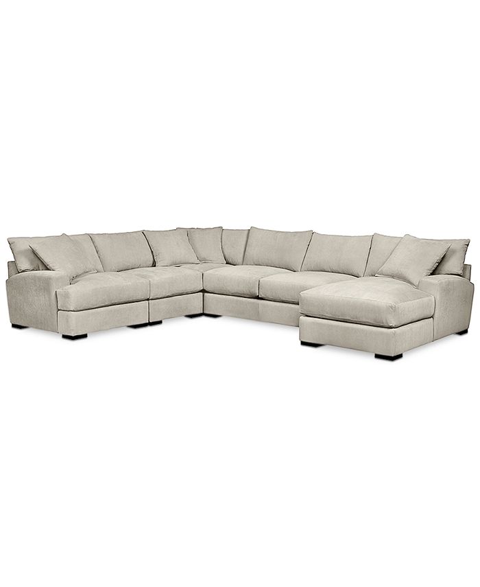 Furniture Rhyder 5Pc. Fabric Sectional Sofa with Chaise, Created for