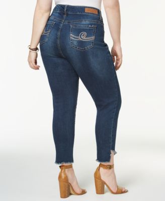 Seven7 Jeans Trendy Plus Size Ripped Skinny Jeans
