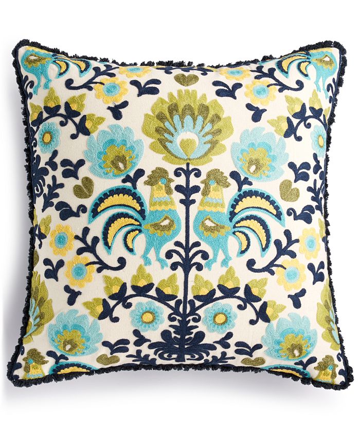 Lacourte LAST ACT! Gilda Embroidered 20" Square Decorative Pillow