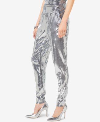 sequin track pants