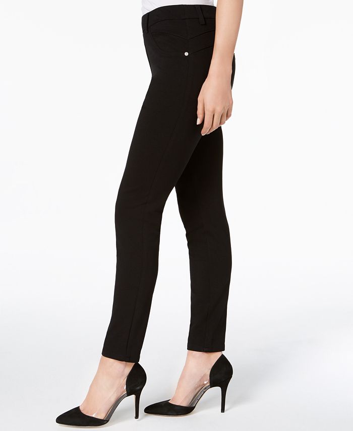 NY Collection Petite Solid 5-Pocket Pull-On Pants - Macy's